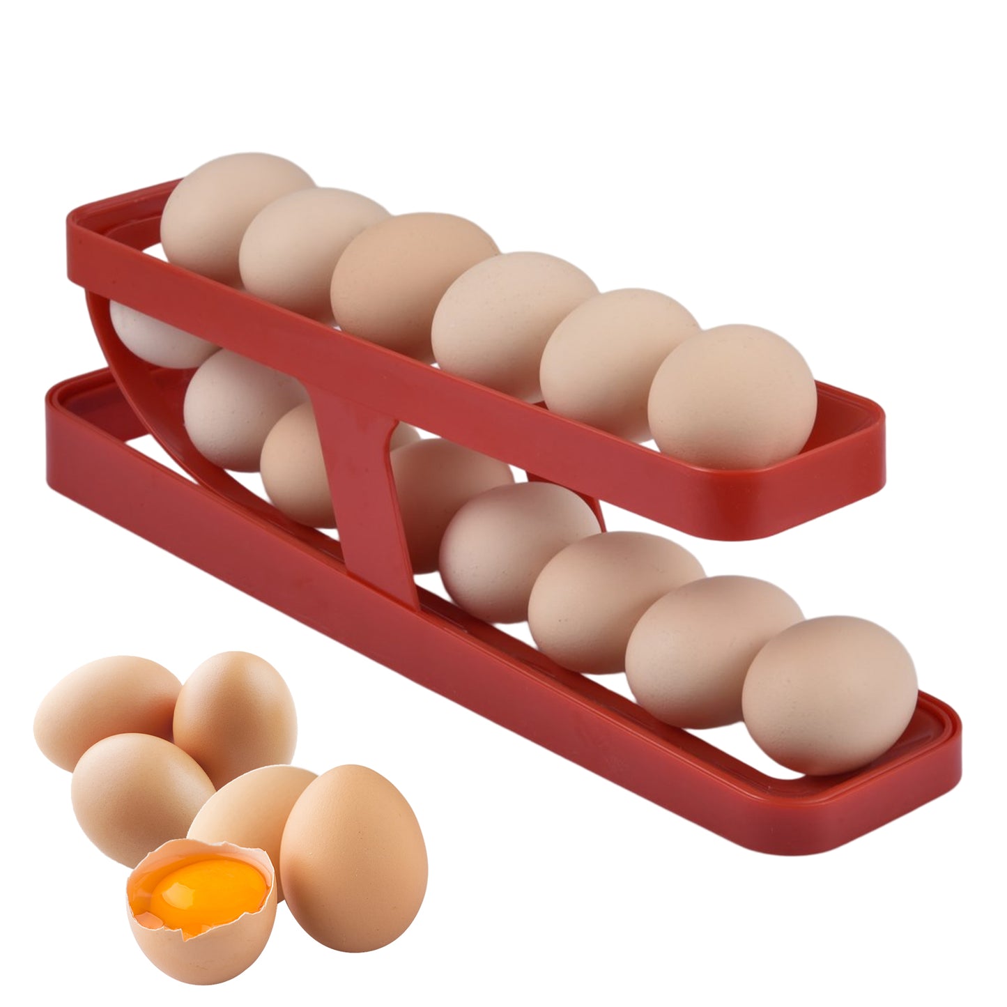 Automatic Scrolling Egg Rack Holder for kitchen